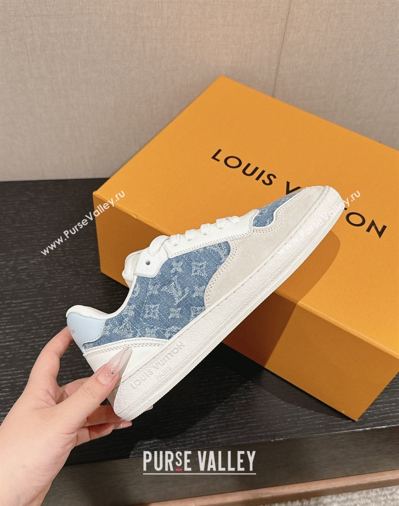 Louis Vuitton Time Out Sneakers in Light Blue Denim 2024 072404 (SS-240724097)