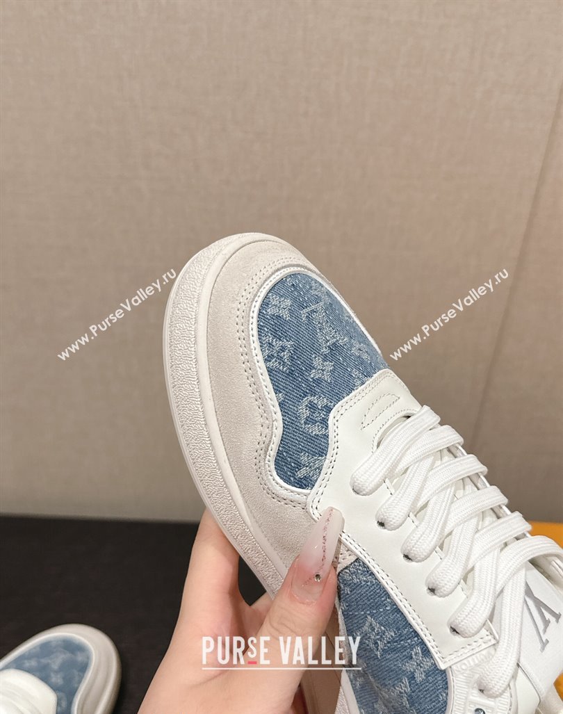 Louis Vuitton Time Out Sneakers in Light Blue Denim 2024 072404 (SS-240724097)