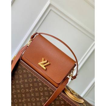 Louis Vuitton Soft Twist bag in Calfskin M24640 Cognac Brown 2024 (KI-240807027)