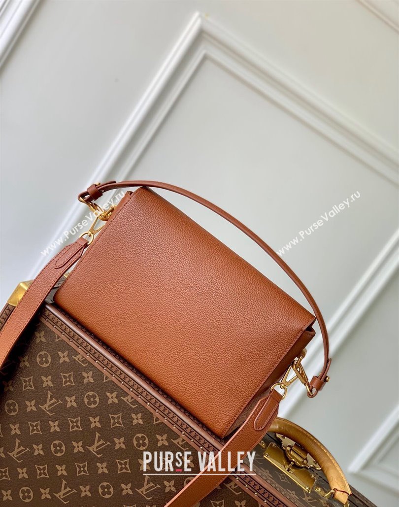 Louis Vuitton Soft Twist bag in Calfskin M24640 Cognac Brown 2024 (KI-240807027)