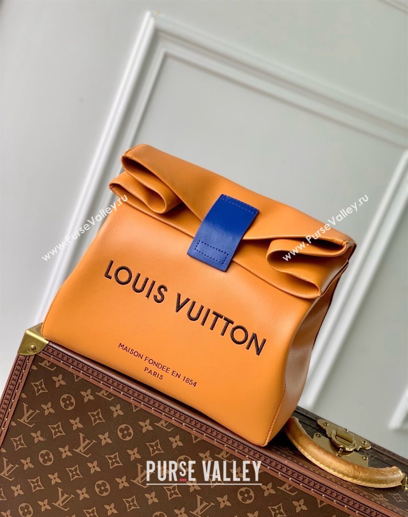 Louis Vuitton Sandwich Bag bag in Calf Leather M24578 Safran Orange 2024 (KI-240807016)