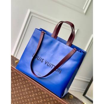 Louis Vuitton Shopper Tote MM bag in Calf Leather M24457 Blue 2024 (KI-240807017)