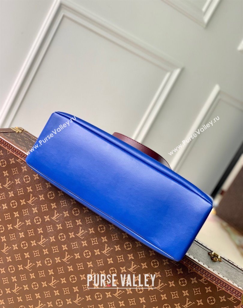 Louis Vuitton Shopper Tote MM bag in Calf Leather M24457 Blue 2024 (KI-240807017)