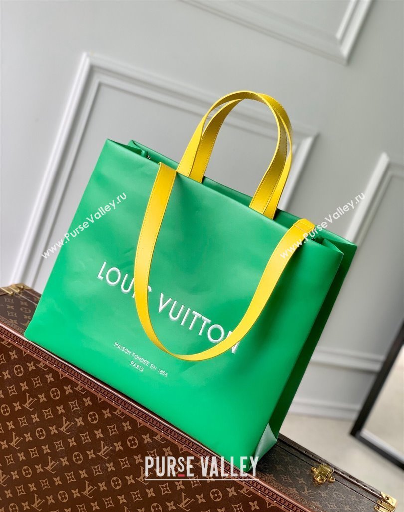 Louis Vuitton Shopper Tote MM bag in Calf Leather M24457 Green 2024 (KI-240807018)