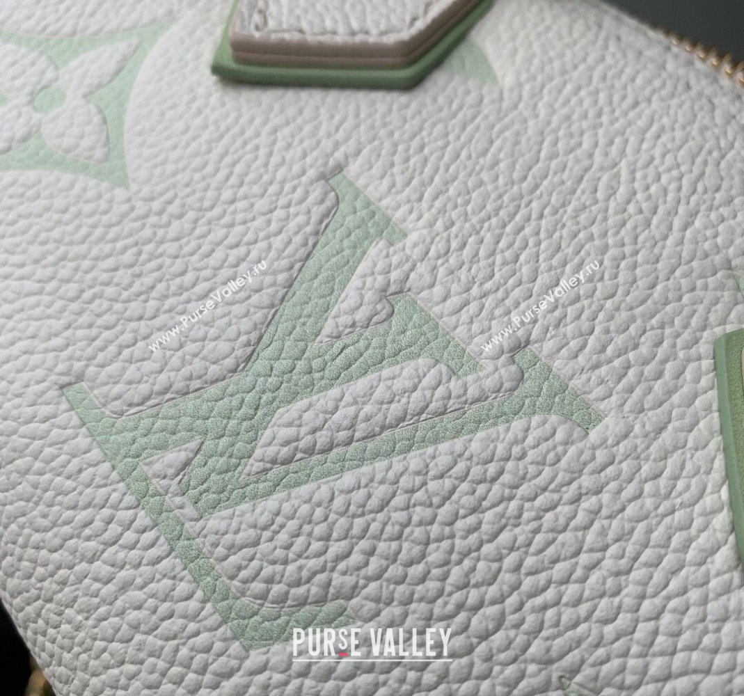 Louis Vuitton Nano Speedy Mini Bag in Bicolor Monogram Leather M24169 White/Green 2024 (KI-240807001)