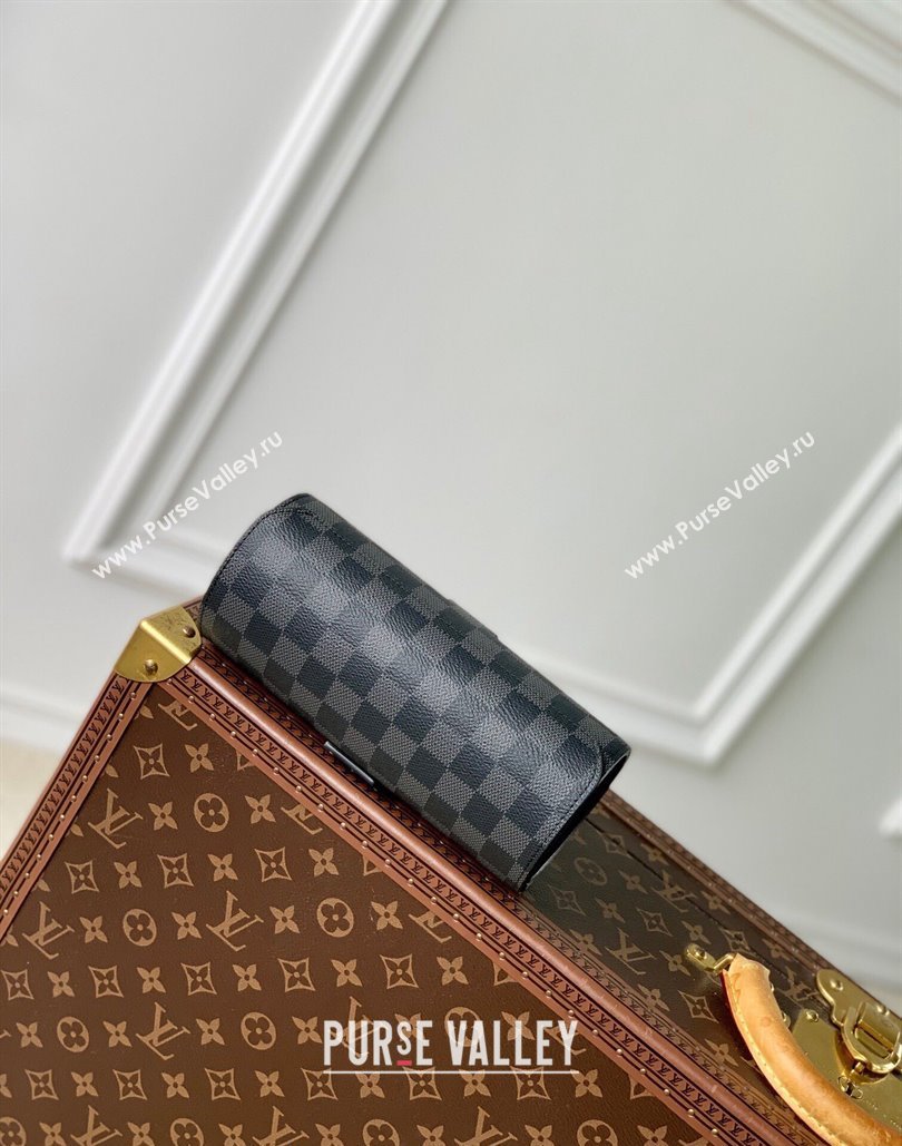 Louis Vuitton Etui Bijoux Jewelry Case in Black Damier Canvas M10145 2024 (KI-240807019)