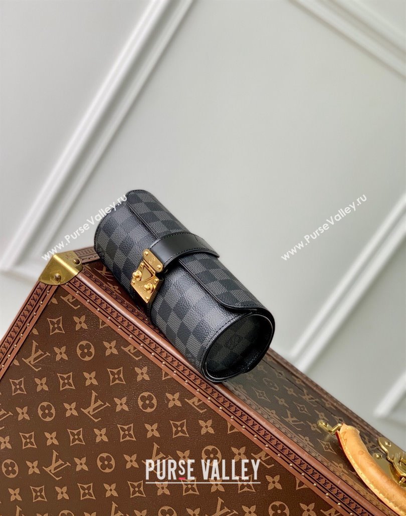 Louis Vuitton Etui Bijoux Jewelry Case in Black Damier Canvas M10145 2024 (KI-240807019)