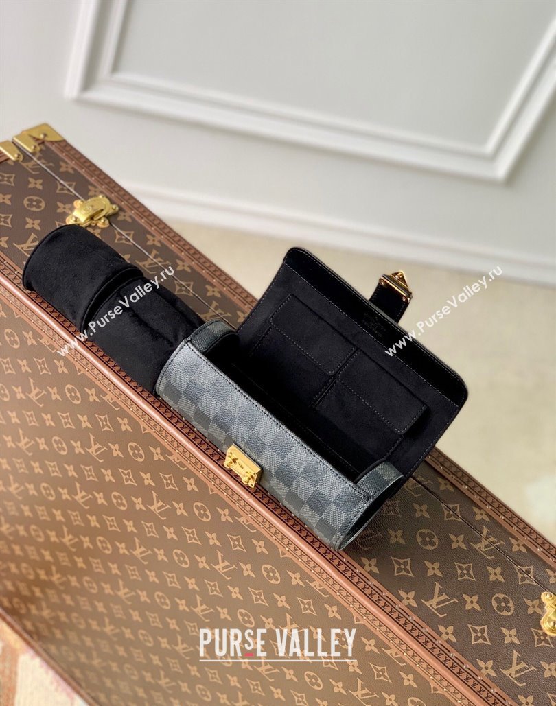 Louis Vuitton Etui Bijoux Jewelry Case in Black Damier Canvas M10145 2024 (KI-240807019)