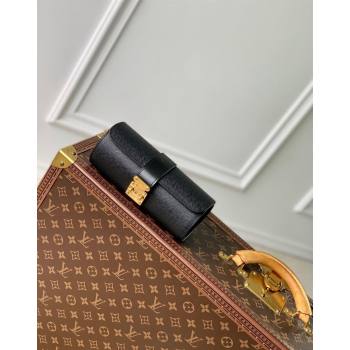 Louis Vuitton Etui Bijoux Jewelry Case in Black Grained Leather M10145 2024 (KI-240807020)