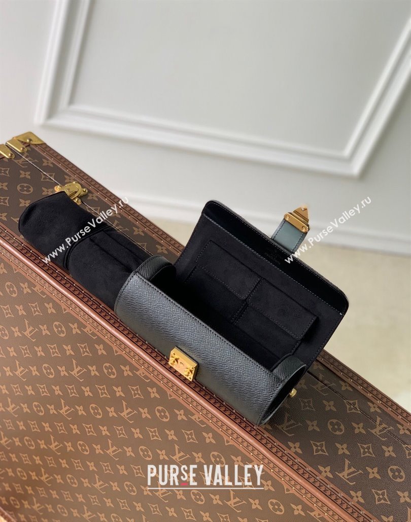 Louis Vuitton Etui Bijoux Jewelry Case in Black Grained Leather M10145 2024 (KI-240807020)