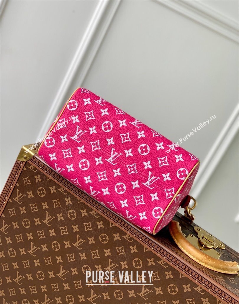 Louis Vuitton Speedy P9 Bandouliere 25 Bag in Soft Calfskin M11562 Dark Pink 2024 Runway (KI-240807006)