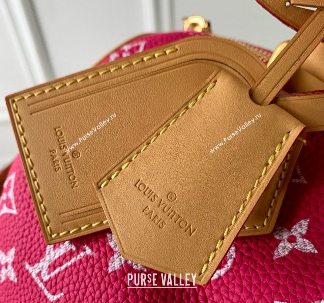 Louis Vuitton Speedy P9 Bandouliere 25 Bag in Soft Calfskin M11562 Dark Pink 2024 Runway (KI-240807006)