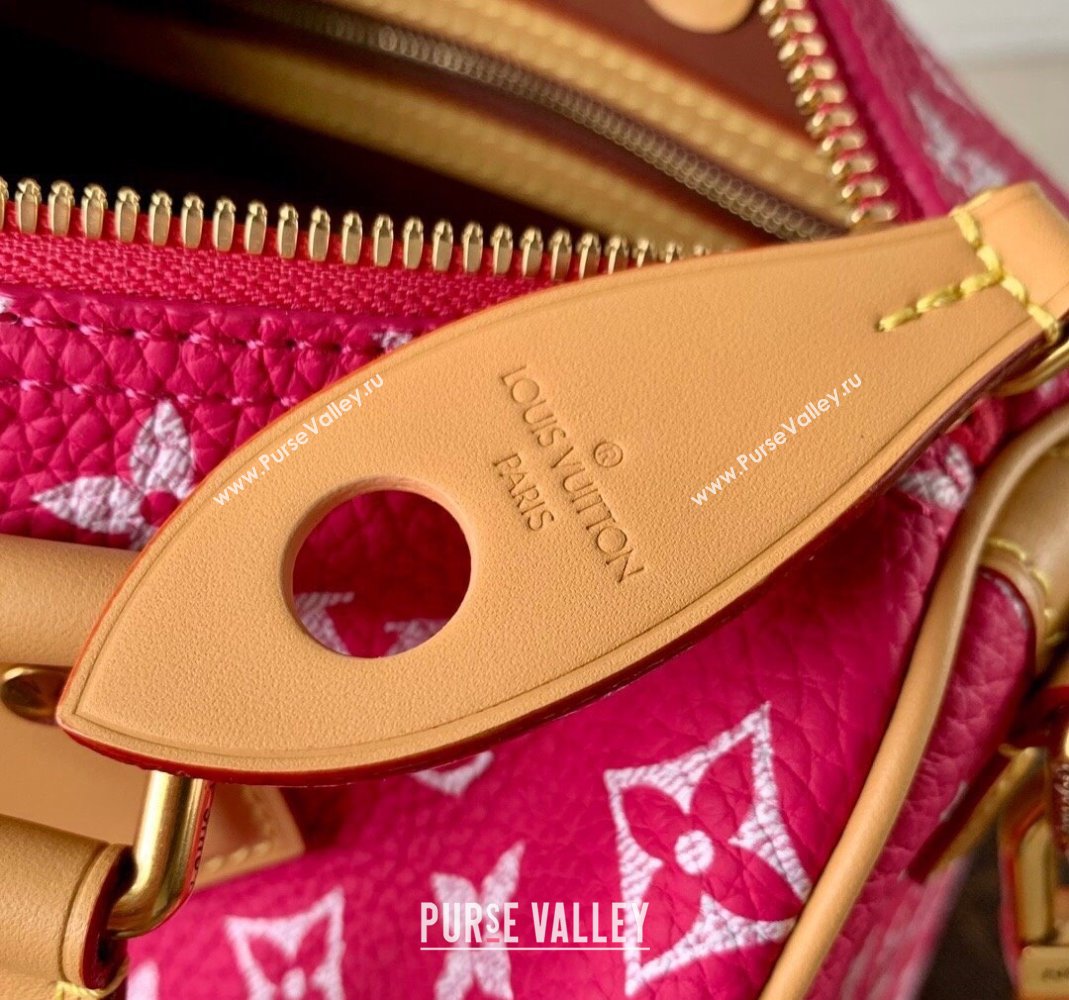 Louis Vuitton Speedy P9 Bandouliere 25 Bag in Soft Calfskin M11562 Dark Pink 2024 Runway (KI-240807006)