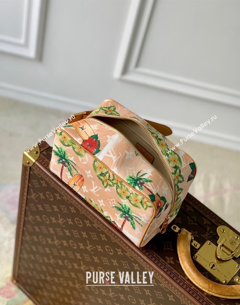 Louis Vuitton Locker Dopp Kit Clutch in Monogram Surfin Canvas M24799 Sand Beige 2024 (KI-240807057)