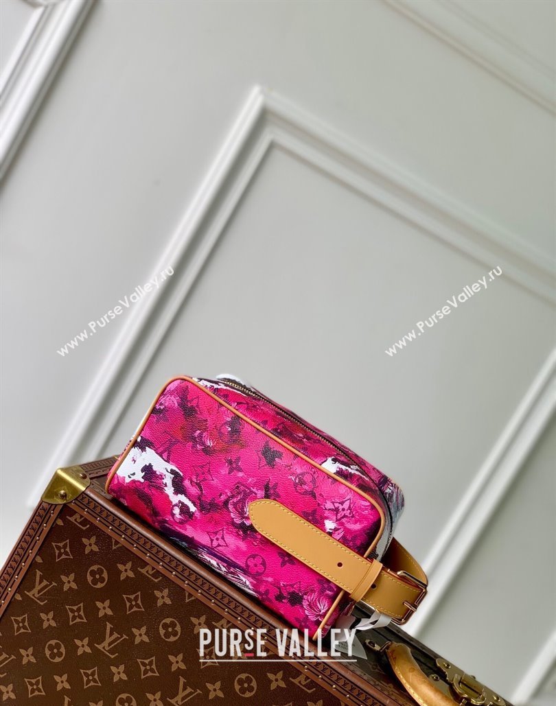 Louis Vuitton Locker Dopp Kit Clutch in Monogram Surfin Canvas M24799 Dark Pink 2024 (KI-240807058)