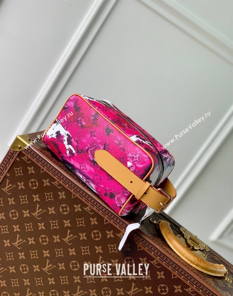 Louis Vuitton Locker Dopp Kit Clutch in Monogram Surfin Canvas M24799 Dark Pink 2024 (KI-240807058)