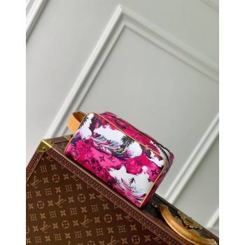 Louis Vuitton Locker Dopp Kit Clutch in Monogram Surfin Canvas M24799 Dark Pink 2024 (KI-240807058)