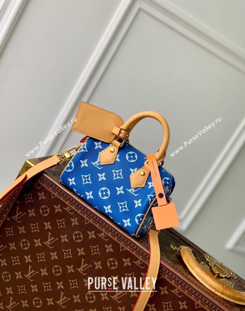 Louis Vuitton Speedy P9 Bandouliere 18 Bag in Soft calfskin M24419 Bleu Blue 2024 Runway (KI-240807012)