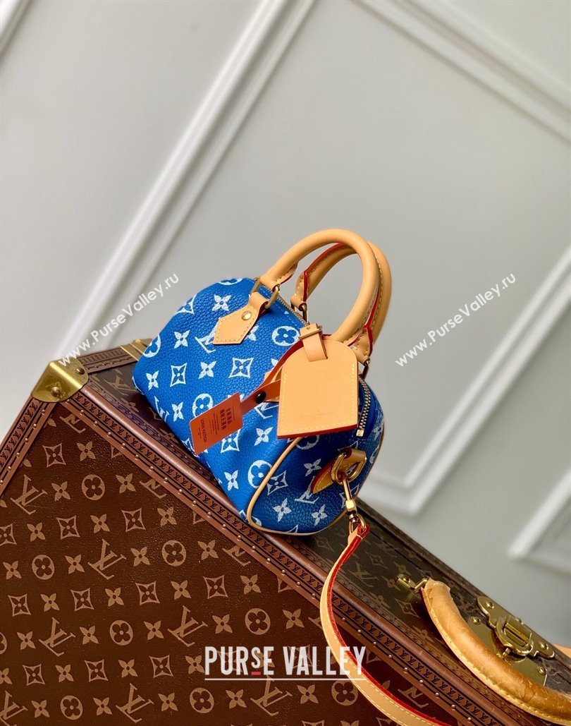 Louis Vuitton Speedy P9 Bandouliere 18 Bag in Soft calfskin M24419 Bleu Blue 2024 Runway (KI-240807012)