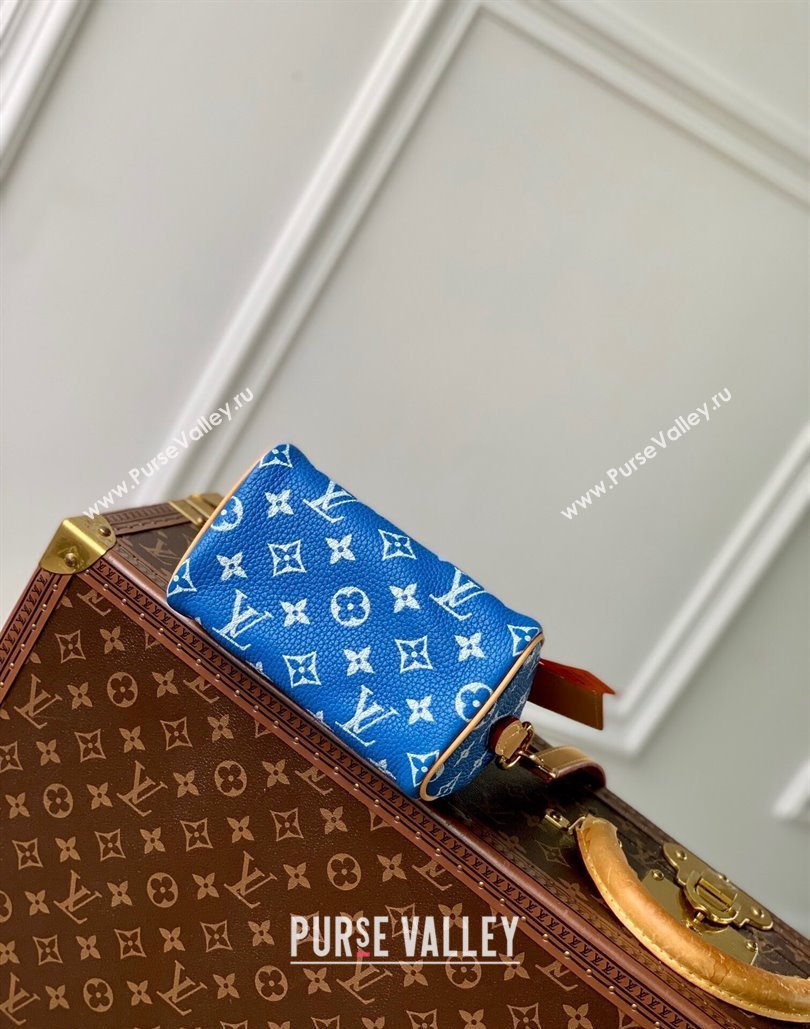 Louis Vuitton Speedy P9 Bandouliere 18 Bag in Soft calfskin M24419 Bleu Blue 2024 Runway (KI-240807012)