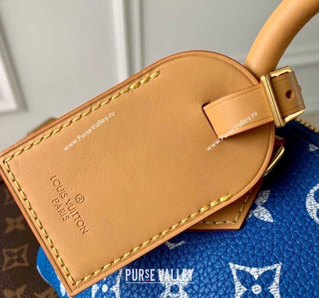 Louis Vuitton Speedy P9 Bandouliere 18 Bag in Soft calfskin M24419 Bleu Blue 2024 Runway (KI-240807012)