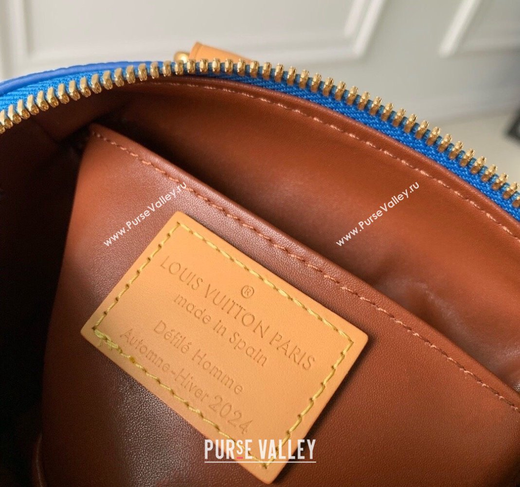 Louis Vuitton Speedy P9 Bandouliere 18 Bag in Soft calfskin M24419 Bleu Blue 2024 Runway (KI-240807012)