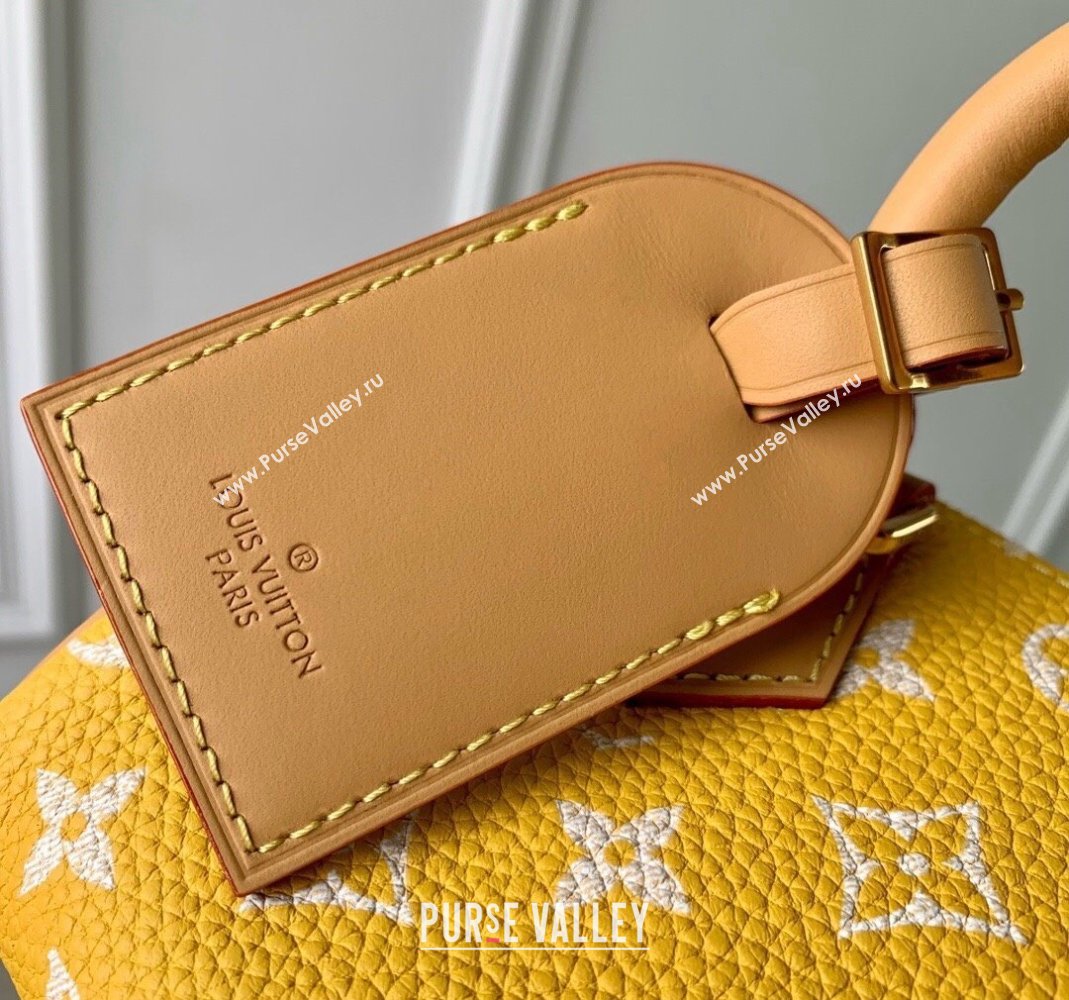 Louis Vuitton Speedy P9 Bandouliere 18 Bag in Soft calfskin Jaune Yellow M24419 2024 Runway (KI-240807014)