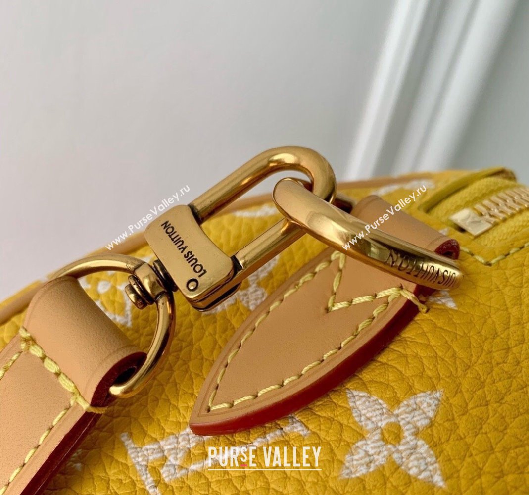 Louis Vuitton Speedy P9 Bandouliere 18 Bag in Soft calfskin Jaune Yellow M24419 2024 Runway (KI-240807014)