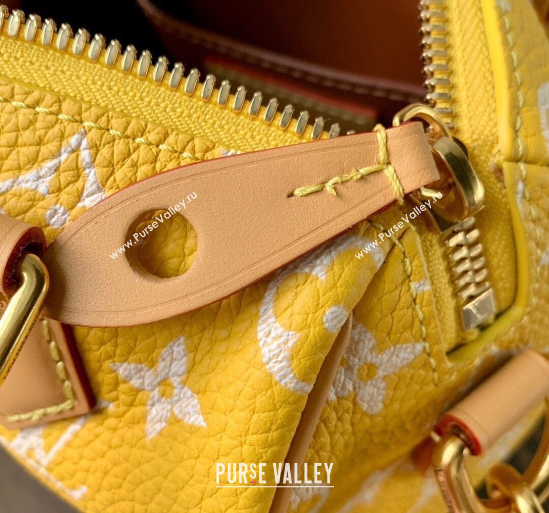 Louis Vuitton Speedy P9 Bandouliere 18 Bag in Soft calfskin Jaune Yellow M24419 2024 Runway (KI-240807014)