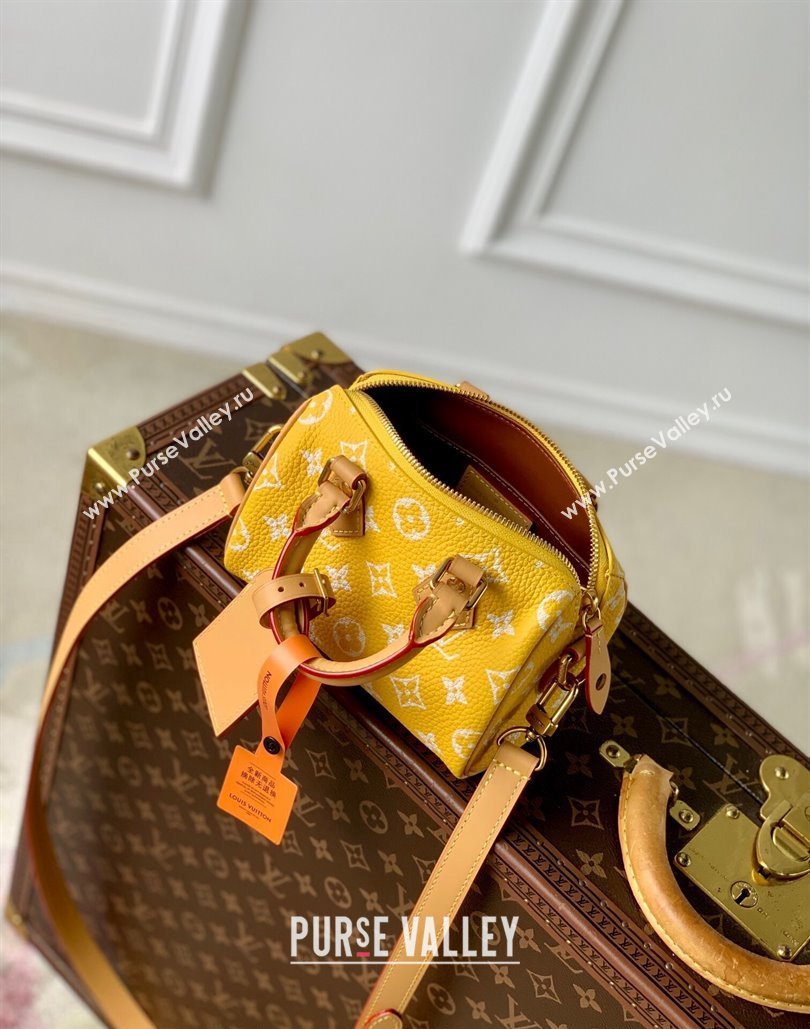 Louis Vuitton Speedy P9 Bandouliere 18 Bag in Soft calfskin Jaune Yellow M24419 2024 Runway (KI-240807014)