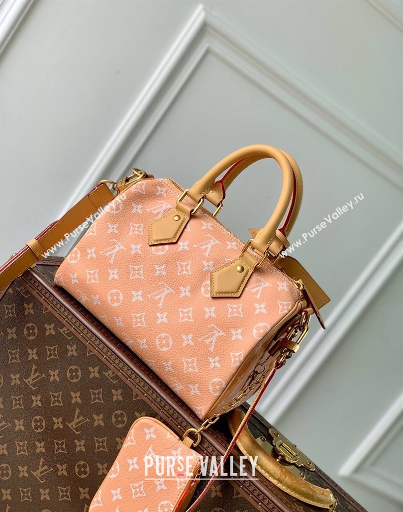 Louis Vuitton Speedy P9 Bandouliere 25 Bag in Soft Calfskin M24424 Light Pink 2024 Runway (KI-240807007)