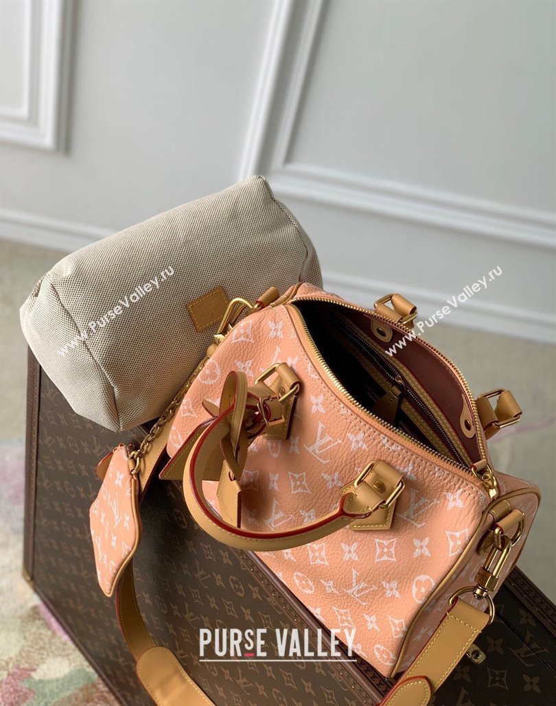 Louis Vuitton Speedy P9 Bandouliere 25 Bag in Soft Calfskin M24424 Light Pink 2024 Runway (KI-240807007)