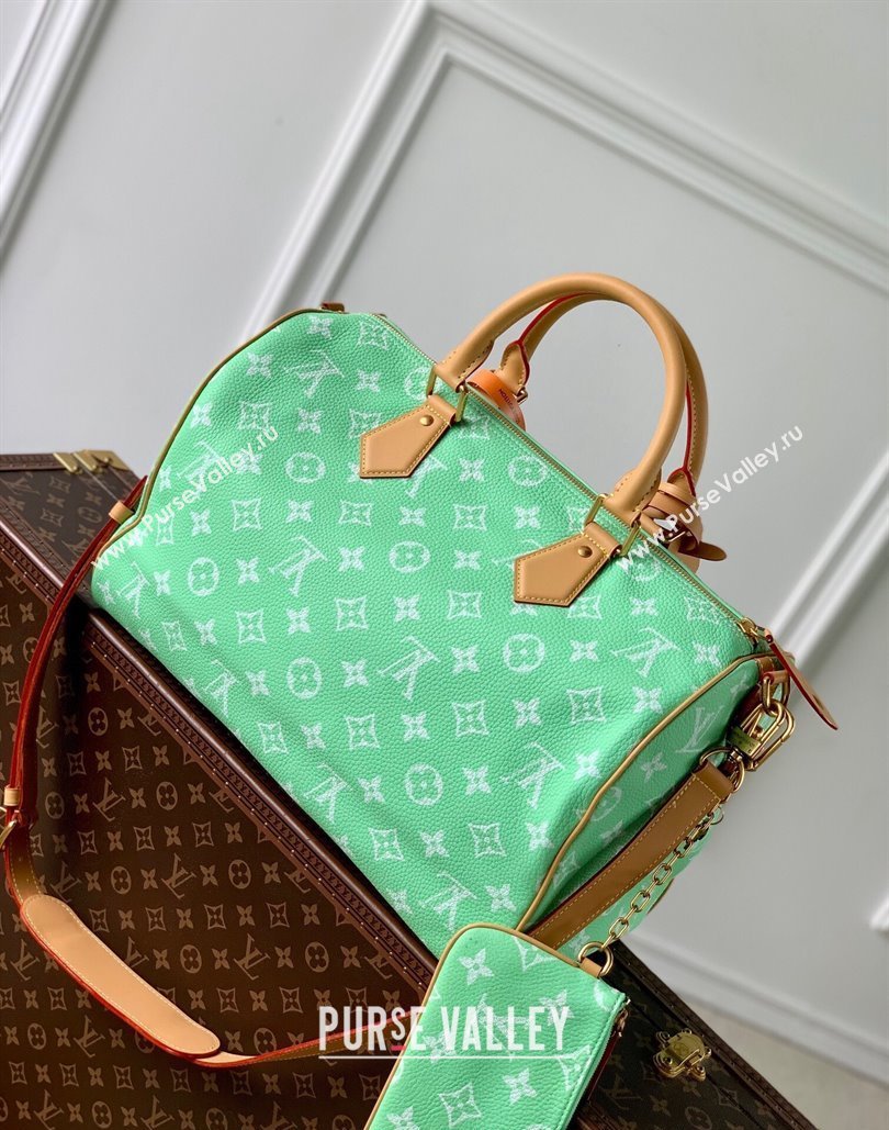 Louis Vuitton RUNWAY Speedy P9 Bandouliere 40 Bag in Soft Calfskin M24417 Light Green 2024 (KI-240807008)