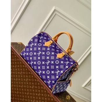 Louis Vuitton RUNWAY Speedy P9 Bandouliere 40 Bag in Soft Calfskin M24417 Amethyst Purple 2024 (KI-240807009)