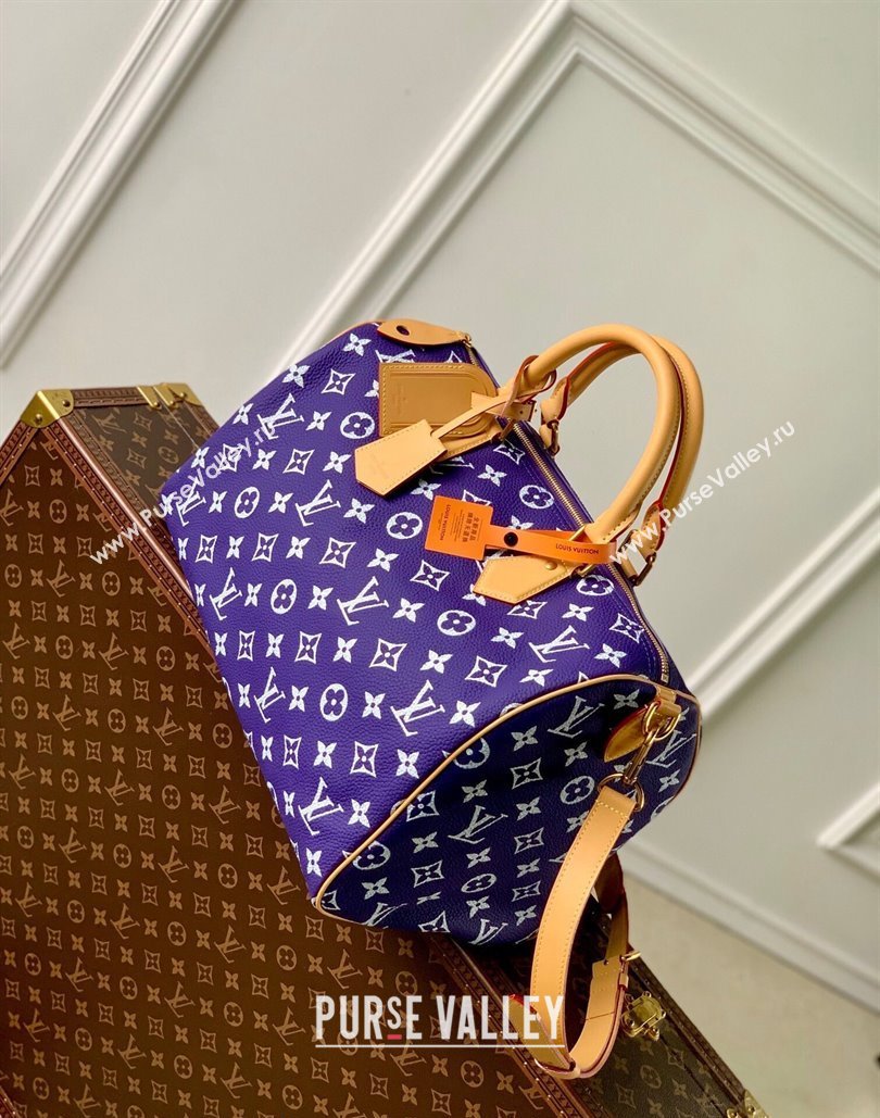 Louis Vuitton RUNWAY Speedy P9 Bandouliere 40 Bag in Soft Calfskin M24417 Amethyst Purple 2024 (KI-240807009)