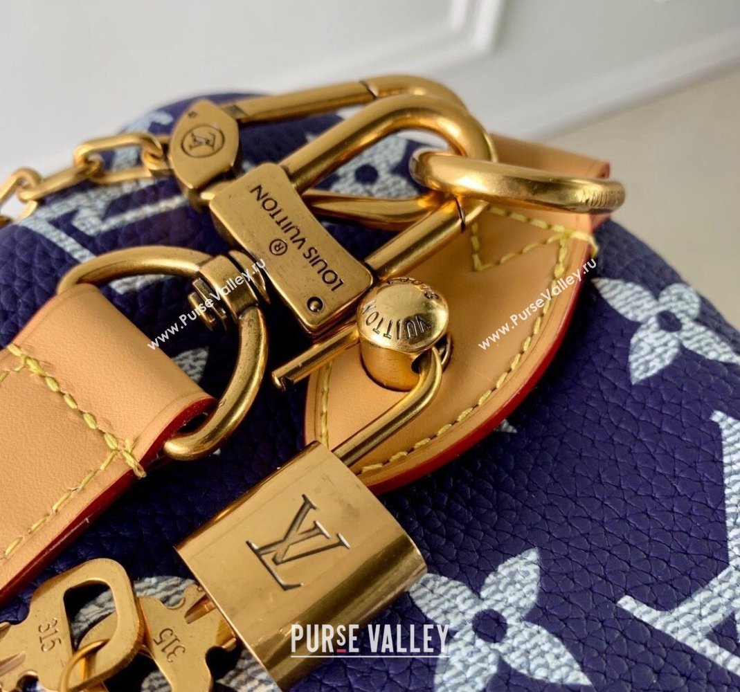 Louis Vuitton RUNWAY Speedy P9 Bandouliere 40 Bag in Soft Calfskin M24417 Amethyst Purple 2024 (KI-240807009)