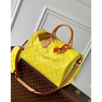 Louis Vuitton RUNWAY Speedy P9 Bandouliere 40 Bag in Soft Calfskin M24419 Neon Yellow 2024 (KI-240807010)