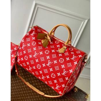 Louis Vuitton Speedy P9 Bandouliere 50 Travel Bag in Soft calfskin M46961 Red 2024 (KI-240807005)