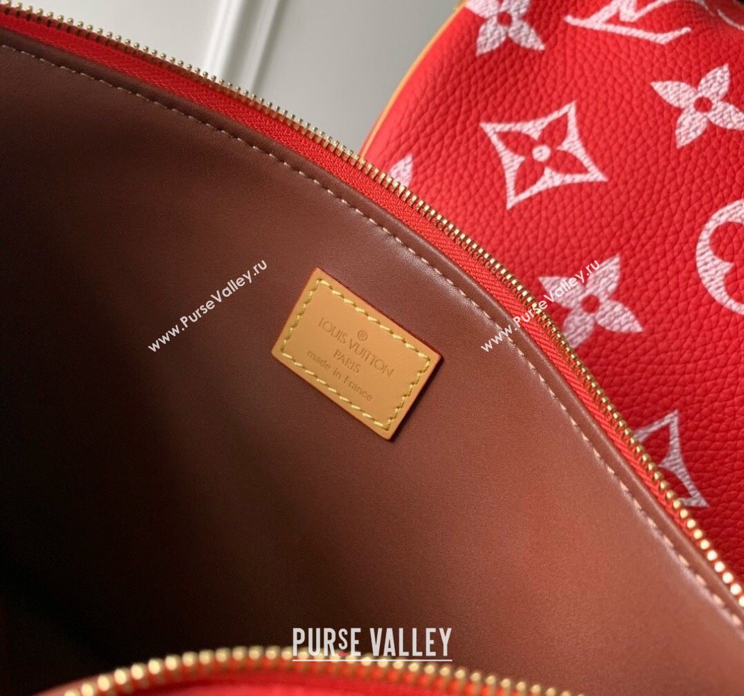 Louis Vuitton Speedy P9 Bandouliere 50 Travel Bag in Soft calfskin M46961 Red 2024 (KI-240807005)