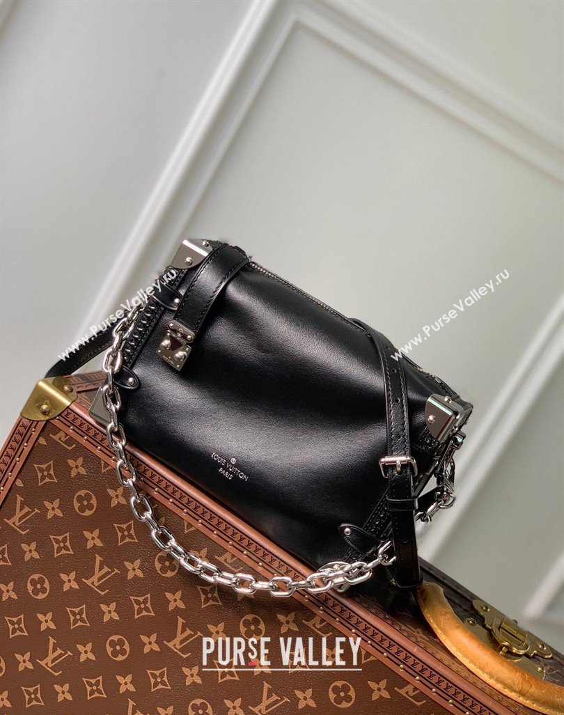 Louis Vuitton Side Trunk MM Bag in Shiny Leather M11350 Black 2024 (KI-240807065)