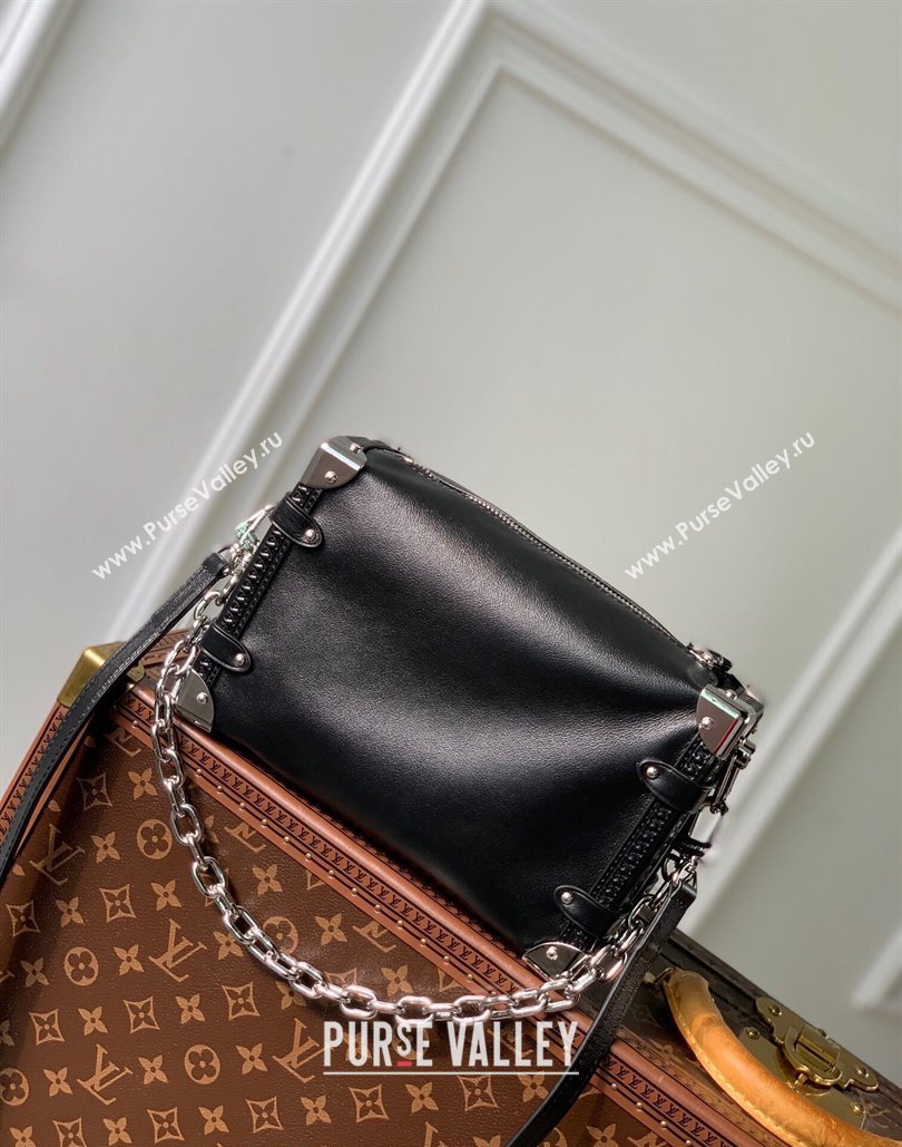 Louis Vuitton Side Trunk MM Bag in Shiny Leather M11350 Black 2024 (KI-240807065)