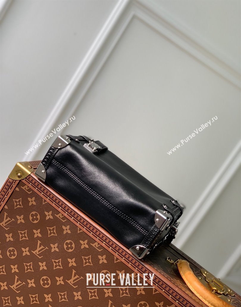 Louis Vuitton Side Trunk MM Bag in Shiny Leather M11350 Black 2024 (KI-240807065)