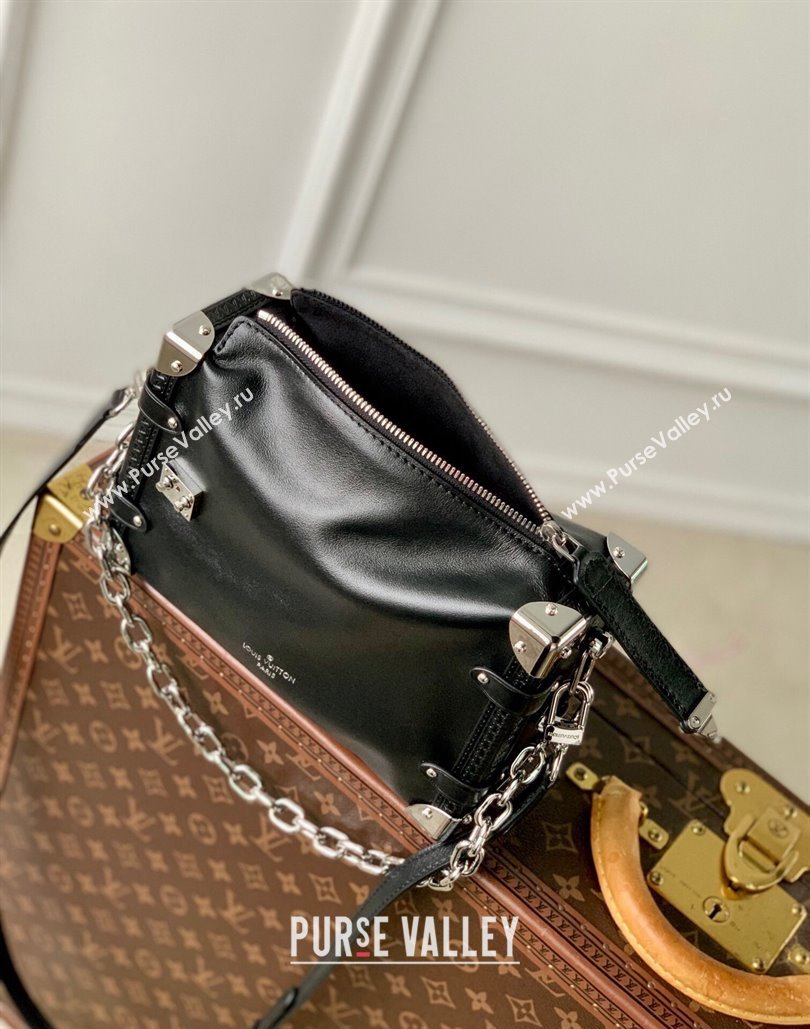 Louis Vuitton Side Trunk MM Bag in Shiny Leather M11350 Black 2024 (KI-240807065)