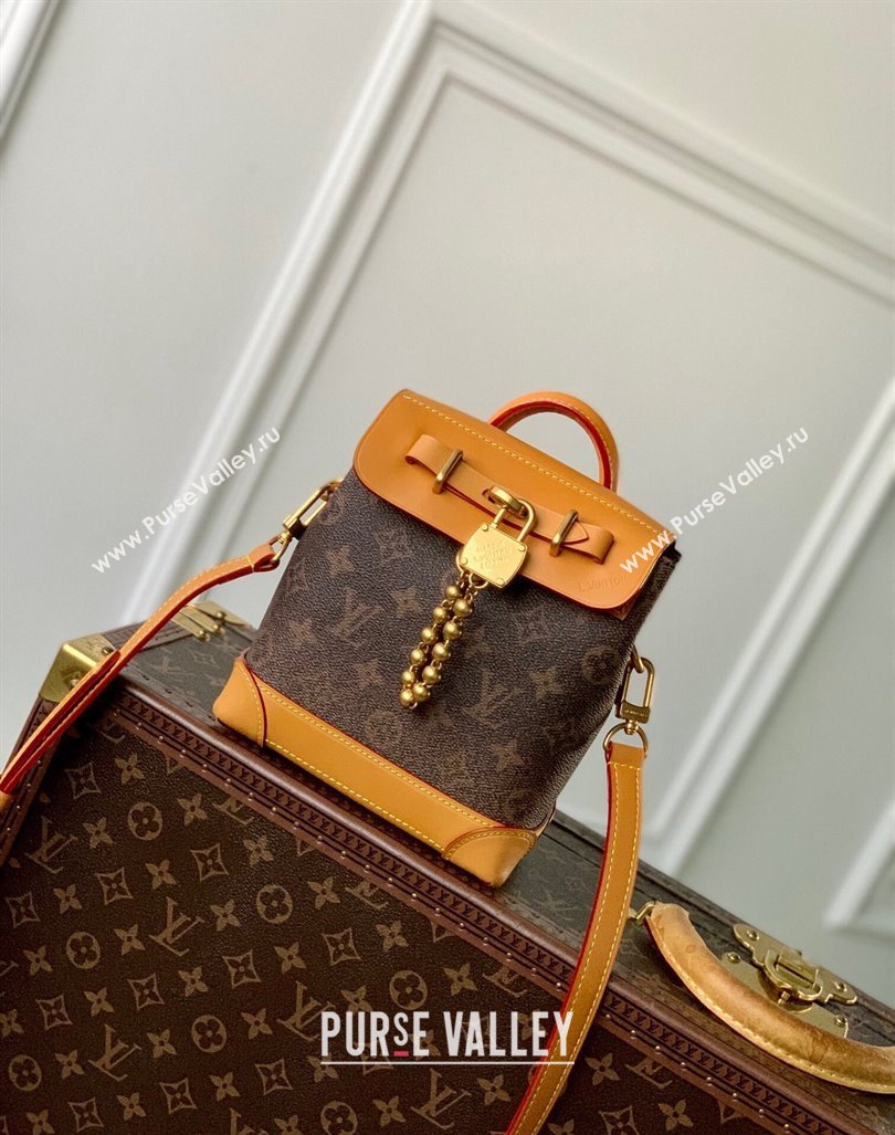 Louis Vuitton Steamer 15 bag in Monogram Dust Canvas with Chain Lock 2024 M11630 (KI-240807028)