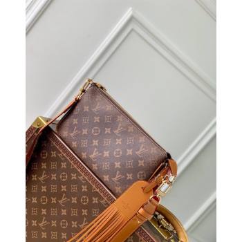 Louis Vuitton Pochette Accessoire XL Bag in Monogram Dust Canvas with Tassel Strap 2024 M11623 (KI-240807029)