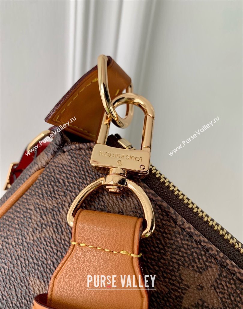 Louis Vuitton Pochette Accessoire XL Bag in Monogram Dust Canvas with Tassel Strap 2024 M11623 (KI-240807029)