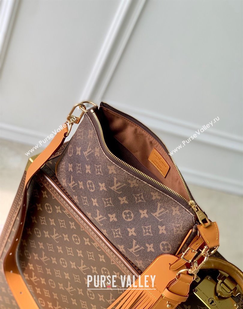 Louis Vuitton Pochette Accessoire XL Bag in Monogram Dust Canvas with Tassel Strap 2024 M11623 (KI-240807029)