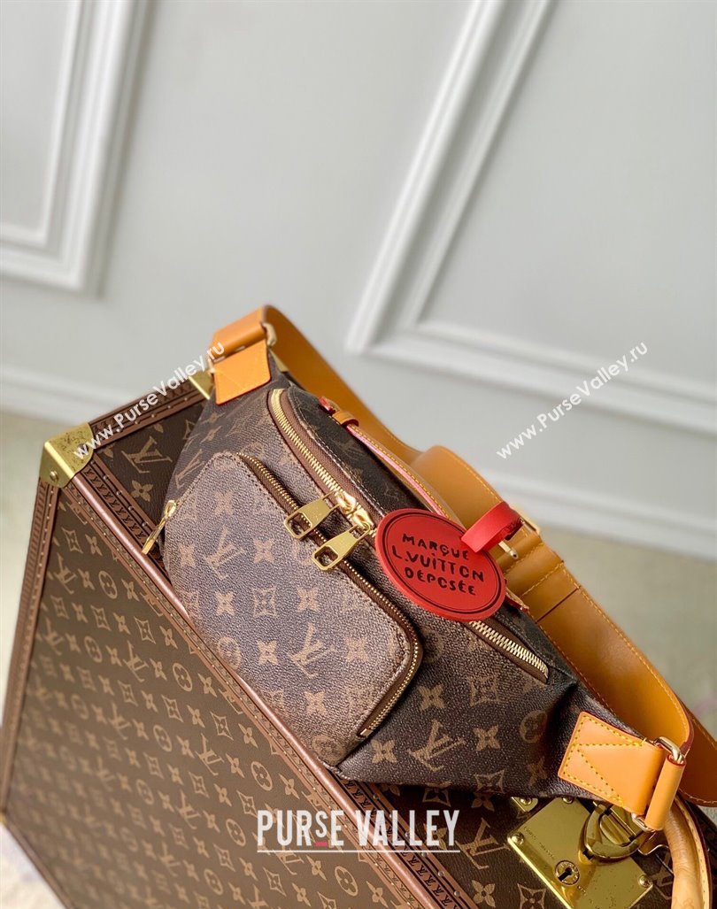 Louis Vuitton Rush Bumbag Belt Bag in Monogram Dust Canvas 2024 M11539 (KI-240807030)