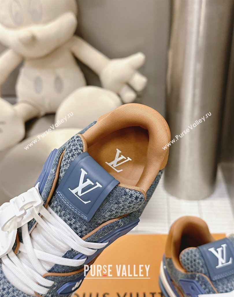 Louis Vuitton LV Trainer Sneakers in Damier 3D Denim Blue 2024 0815 (MD-240815090)