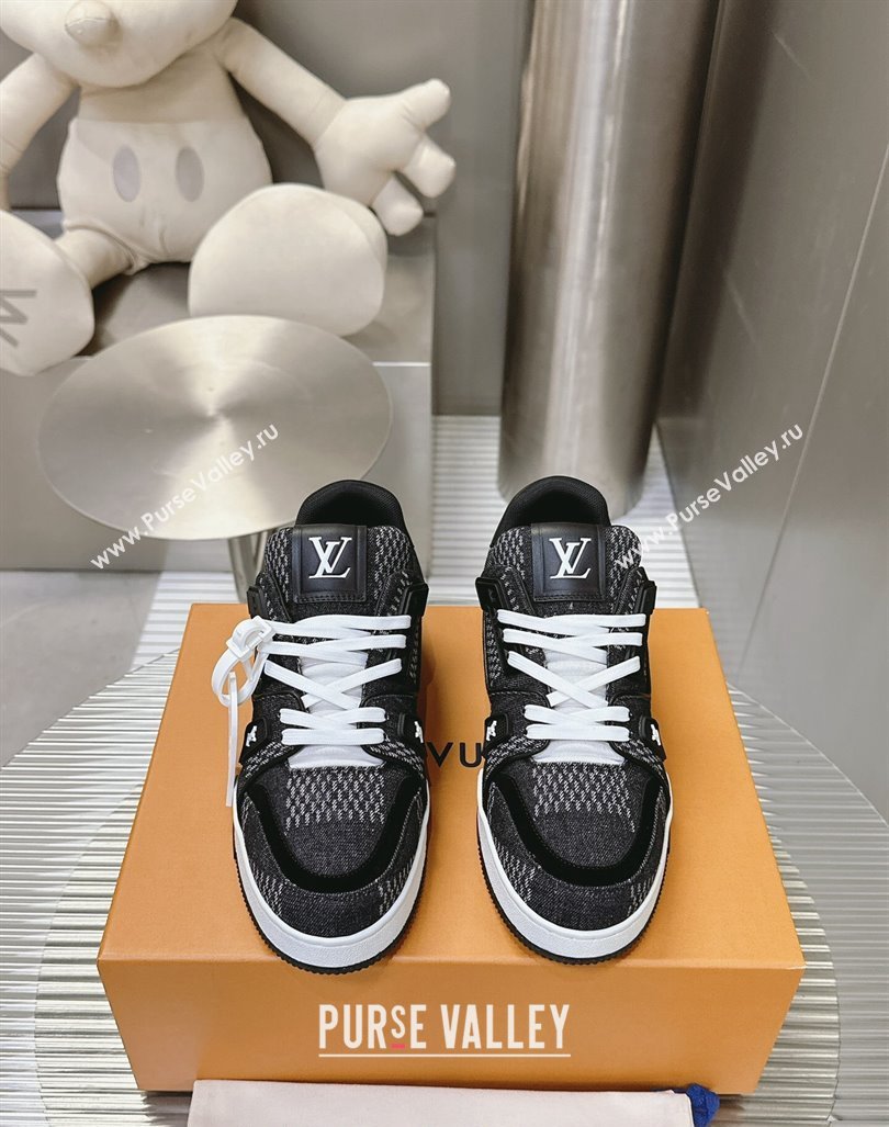 Louis Vuitton LV Trainer Sneakers in Damier 3D Denim Black 2024 0815 (MD-240815091)